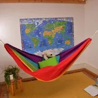HängemattenGlück HängemattenGlück Cabrita, Hängematte für Kinder aus Bio-Baumwolle, GOTS zertifiziert, Rainbow, – Produktbild 1 von 1
