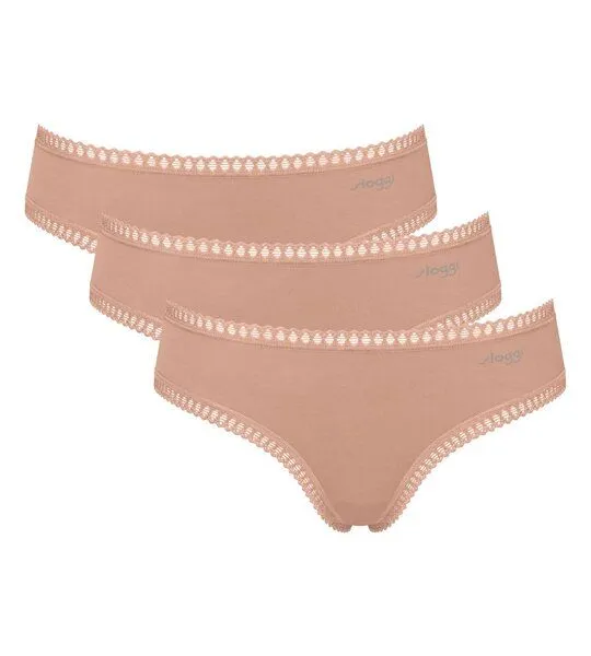 Sloggi Sloggi 3er Pack GO Crush Hipster Slip Bio-Baumwolle, Braun, – Produktbild 1 von 3