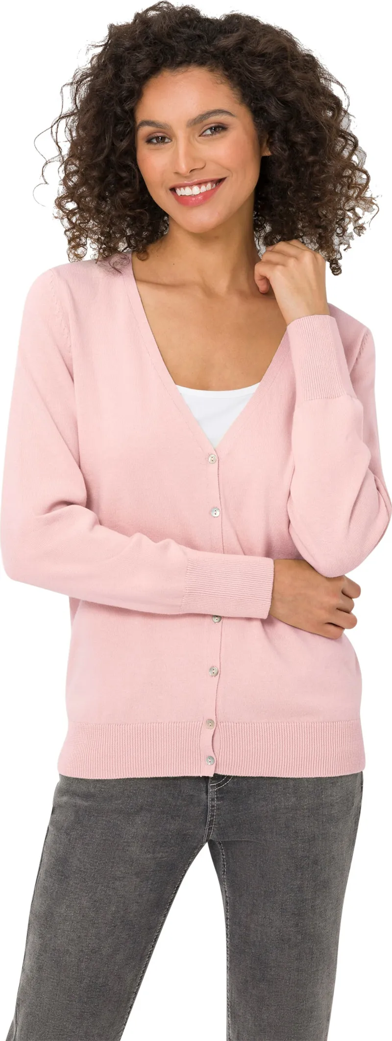 heine Feinstrickjacke hellrosé, Hellrosé, – Produktbild 2 von 2