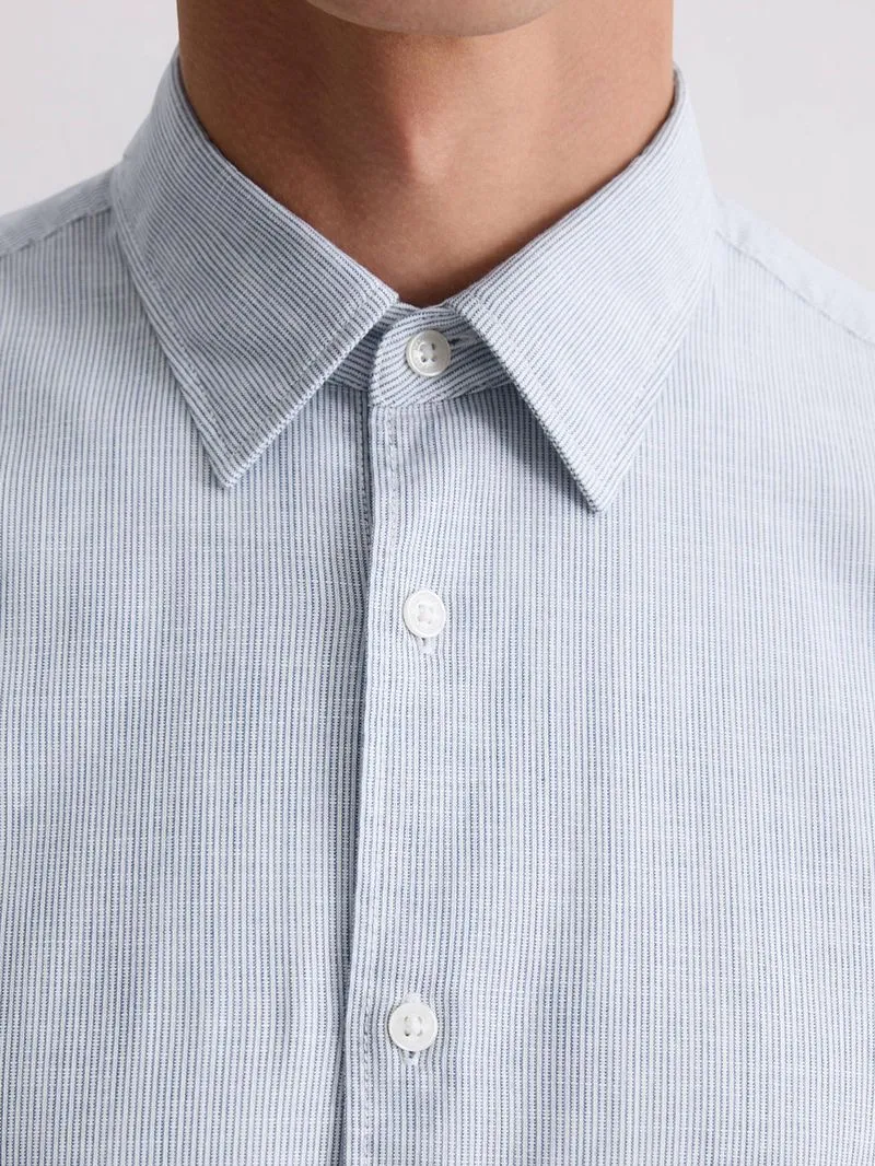 Marc O'Polo Marc O'Polo Hemd Streifen Hellblau - Größe XXL, Hellblau, – Produktbild 2 von 5