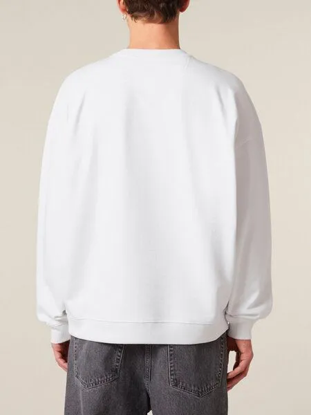 Human Family Human Family Bio Unisex oversize Sweatshirt - "Mountain Silhouette", Weiss, – Produktbild 2 von 2