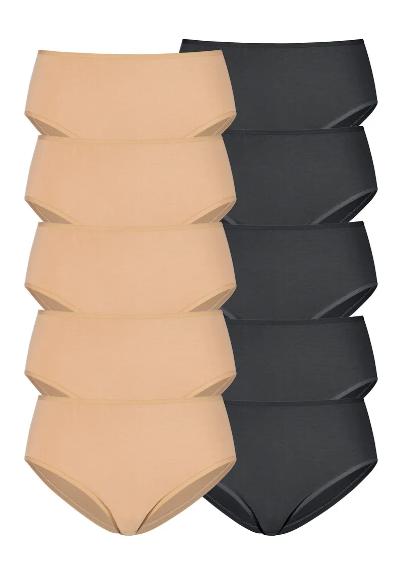 petite fleur by Lascana Hüftslip beige, schwarz, Beige, schwarz, – Produktbild 3 von 3
