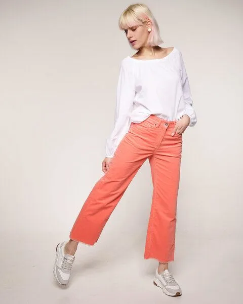 Alma & Lovis Alma & Lovis Softe 7/8-Feinkordhose aus leichter Bio-Baumwolle | Babycordhose, Languste (orange), – Produktbild 3 von 4