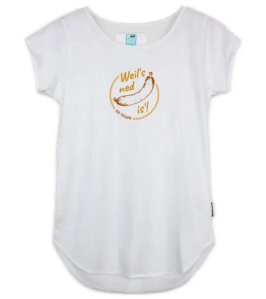 Gary Mash GARY MASH Shirt Asheville Weil’s ned wurscht is‘! aus Bio-Baumwolle, Weiß, – Produktbild 1 von 4