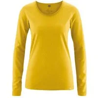 HempAge HempAge Damen Langarm-Shirt Lene Hanf/Bio-Baumwolle, Curry, – Produktbild 1 von 1