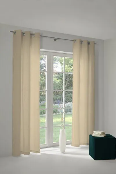 Nature by Adam Nature by Adam Vorhang aus 100% Bio-Baumwolle - Made in Germany - Uni Collection light, Beige, – Produktbild 6 von 7