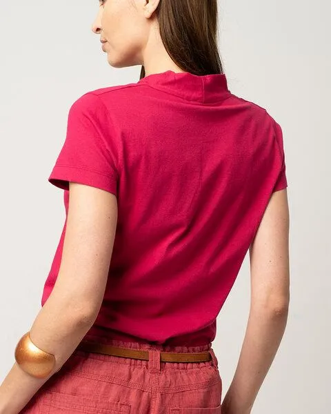 Alma & Lovis Alma & Lovis Kurzarmshirt aus Bio-Baumwolle | Short Kelch, Rot, – Produktbild 3 von 4