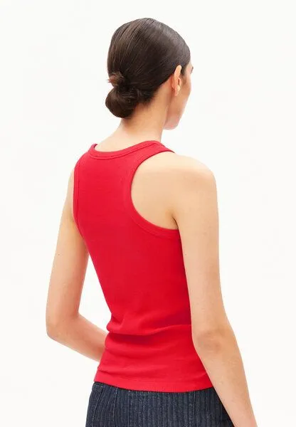 ARMEDANGELS ARMEDANGELS KANITAA Damen Ripp-Top aus Bio-Baumwoll Mix, Mars red, – Produktbild 2 von 4