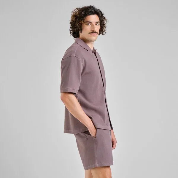 Dedicated DEDICATED Herren Shirt aus Bio-Baumwolle - Falkvik Waffle, Sparrow brown (braun), – Produktbild 2 von 4