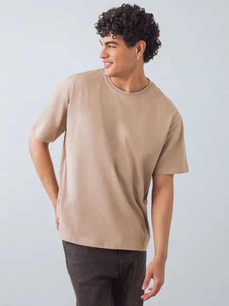 Honest Basics Honest Basics OG Shirt aus Bio- und recycelter Baumwolle, Dune, – Produktbild 2 von 4