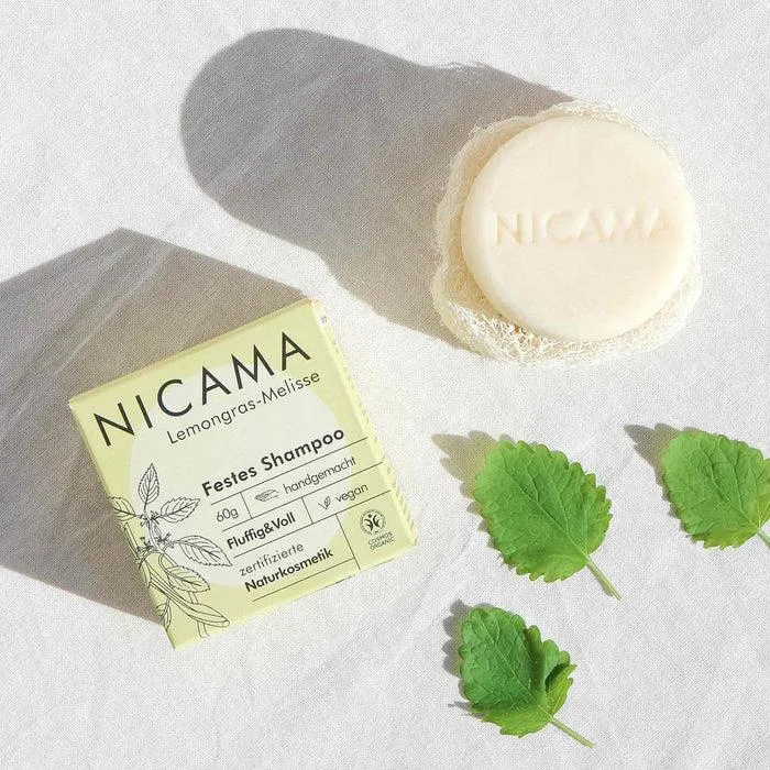 NICAMA NICAMA Festes Shampoo Lemongras-Melisse – Produktbild 1 von 3
