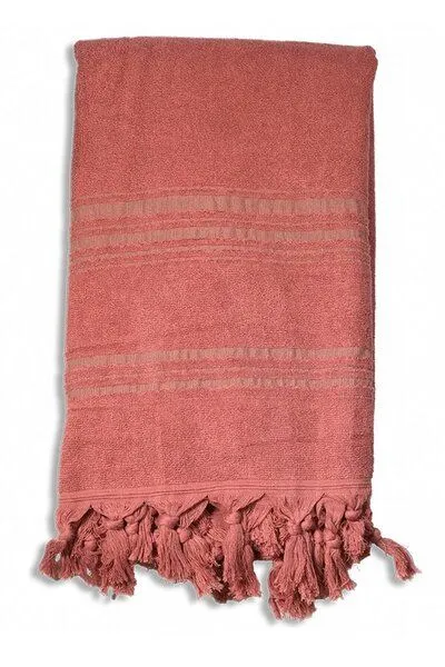 Karawan authentic Karawan authentic Hamamtuch Fouta dolce aus Biobaumwolle, 170 x 90 cm, Jaspe (rot), – Produktbild 2 von 2