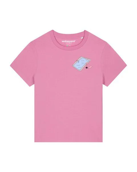watapparel watapparel T-Shirt Frauen Swimmingpool chilling, Bubble pink, – Produktbild 1 von 3