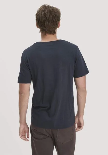 hessnatur hessnatur Wollshirt Regular aus reiner Bio-Merinowolle, Marine, – Produktbild 2 von 4