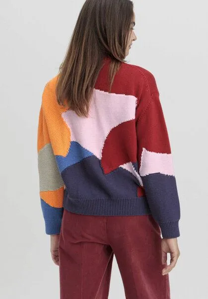hessnatur hessnatur Pullover Relaxed aus reiner Bio-Baumwolle, Pflaume, – Produktbild 2 von 4