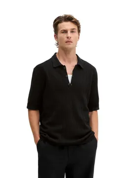 Marc O'Polo Marc O'Polo Poloshirt mit vertikaler Strickstruktur – Produktbild 1 von 1