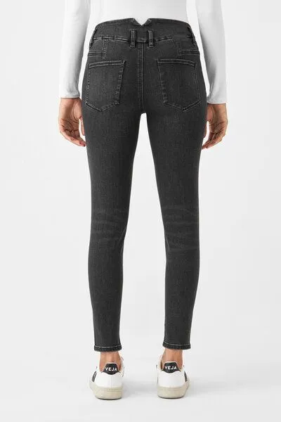 DAWN Damen Jeans SUN UP Powerstretch Design Details DAWN Bio-Baumwolle, Black denim, – Produktbild 4 von 5