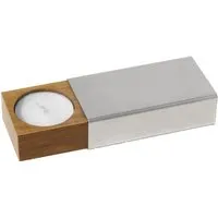Side by Side Side by Side Kerzenhalter Two of us (silber oder schwarz), Silber, – Produktbild 1 von 2