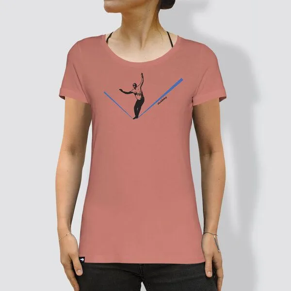 little kiwi little kiwi Damen T-Shirt, "Balance", Dyed Salty Rose – Produktbild 1 von 1
