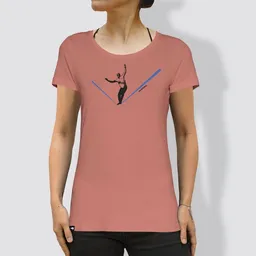 little kiwi little kiwi Damen T-Shirt, "Balance", Dyed Salty Rose – Produktbild 1 von 1