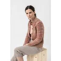 Grenz gang Grenz/gang Damen Strickjacke ELLY aus Schurwolle (kbT) - mouliné, Melone mouliné, – Produktbild 1 von 1