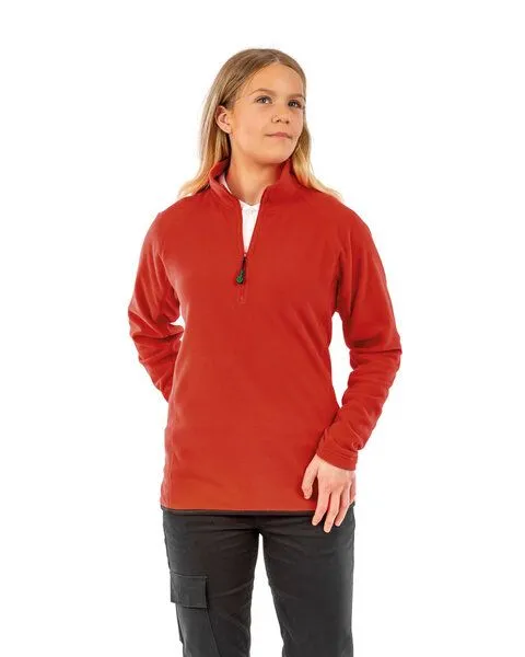 YTWOO YTWOO Recycelter Unisex Microfleece-Pullover mit Reißverschlusskragen, Rot, – Produktbild 2 von 2