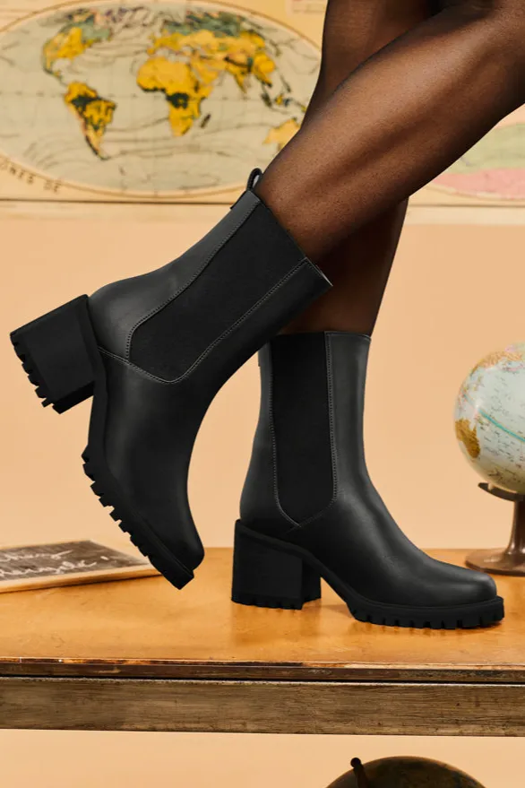 Minuit Sur Terre Minuit Sur Terre Damen vegan Stiefel Eugenie Schwarz, Schwarz, – Produktbild 2 von 2