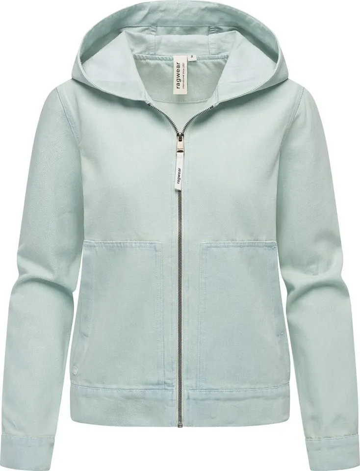 ragwear ragwear Jeansjacke Lerris Denim Leichte Übergangsjacke in Denim-Optik mit Kapuze, Blau, – Produktbild 2 von 5