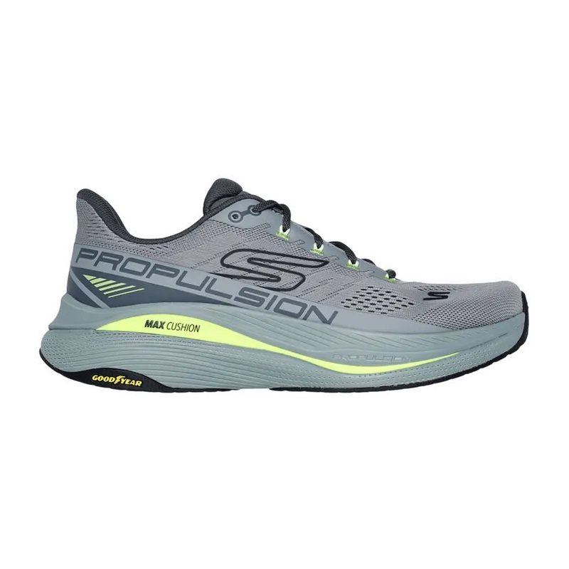 Skechers Skechers MAX CUSHIONING Propulsion Schuhe blau orange 220509 für Herren, grau, Größe 42 EU, Grau, – Produktbild 1 von 5