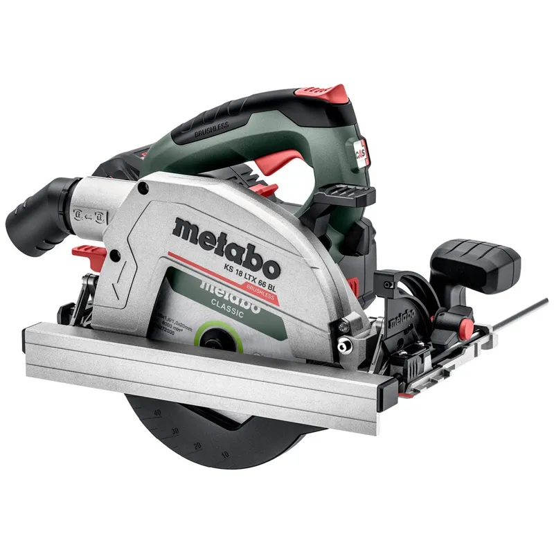 Metabo Metabo Akku-Handkreissäge KS 18 LTX 66 BL, incl. 2x Akku LiHD 8 Ah, Schnellladegerät, Zubehör, metaBOX – Produktbild 1 von 1