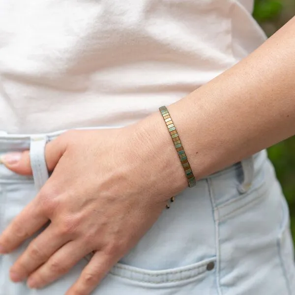juni juni Armband Vintage Sage in salbeigrün – Produktbild 3 von 5