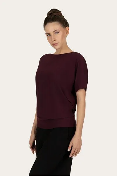 Urban Goddess Urban Goddess Budhi Kurzarm Pilates & Yoga Shirt, Fig (lila), – Produktbild 2 von 4