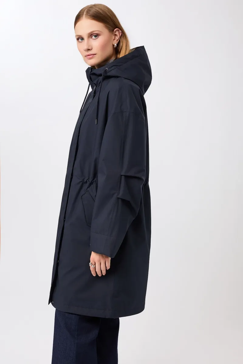 LangerChen LangerChen Damen vegan Parka Long Lightly Padded Navy, Blau, – Produktbild 2 von 2