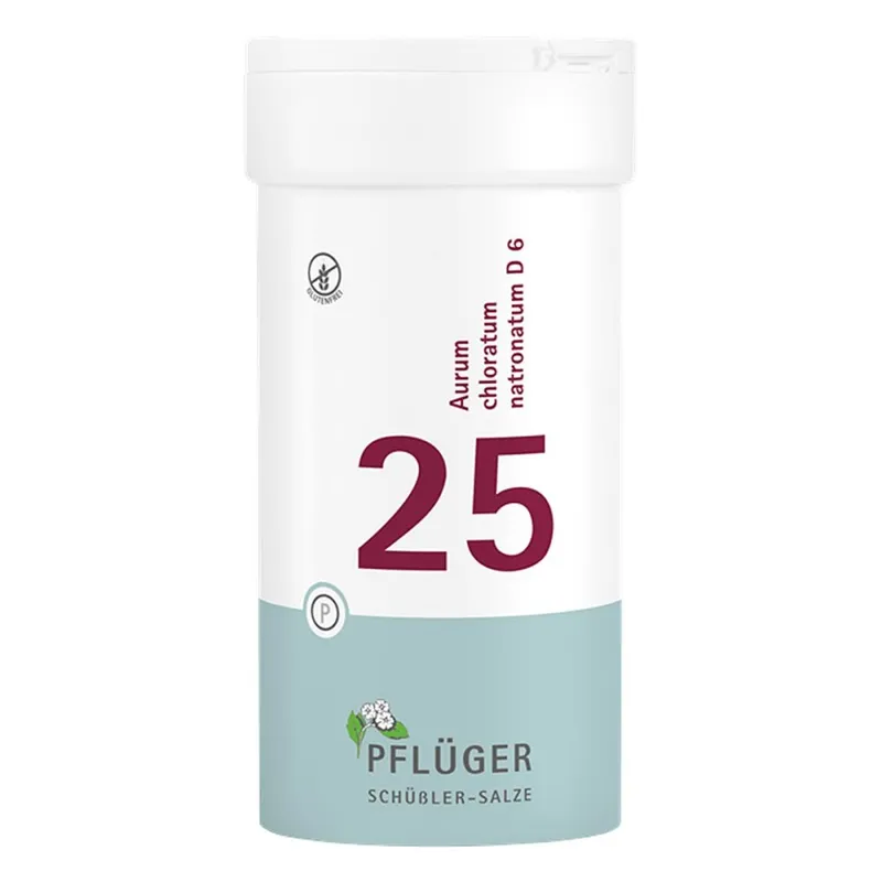 Biochemie Pflüger Schüßler-Salze Biochemie Pflüger 25 Aurum chlor.natr.D 6 Tbl. – Produktbild 1 von 2
