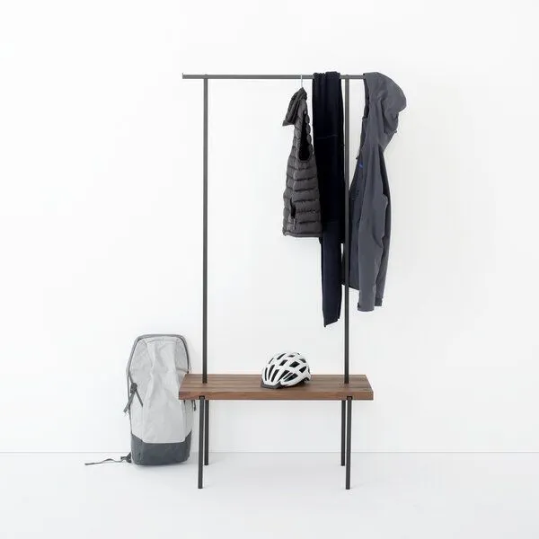 weld weld Garderobe Nussbaum 01, Weiss, – Produktbild 2 von 4