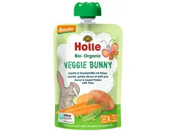 Holle Holle Quetschie Bio-Fruchtmus "Karotte, Süßkartoffel, Erbse", Veggie Bunny, ab 6. M.,100g – Produktbild 1 von 1