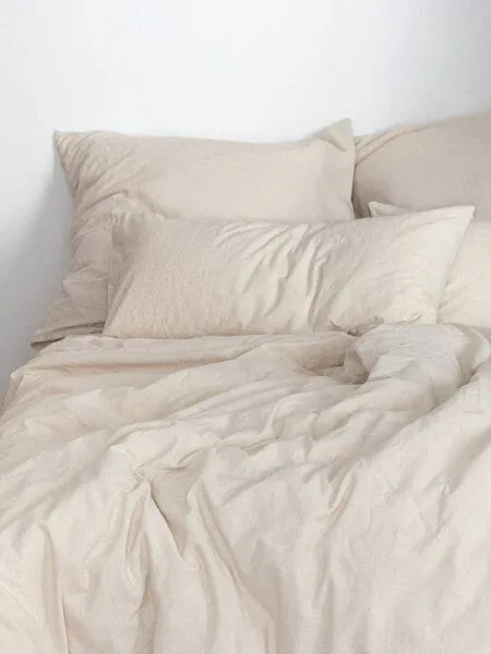 erlich textil erlich textil Michel Kopfkissenbezug aus Bio-Baumwolle, Leinen Mix, made in Europe, Natur, – Produktbild 4 von 6