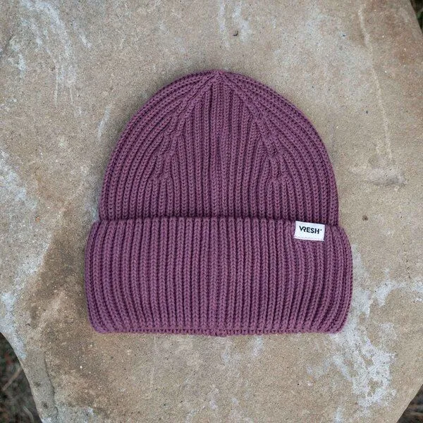 Vresh Clothing Vresh Clothing Avriel - Fisherman Beanie aus Biobaumwolle, Beere, – Produktbild 1 von 2