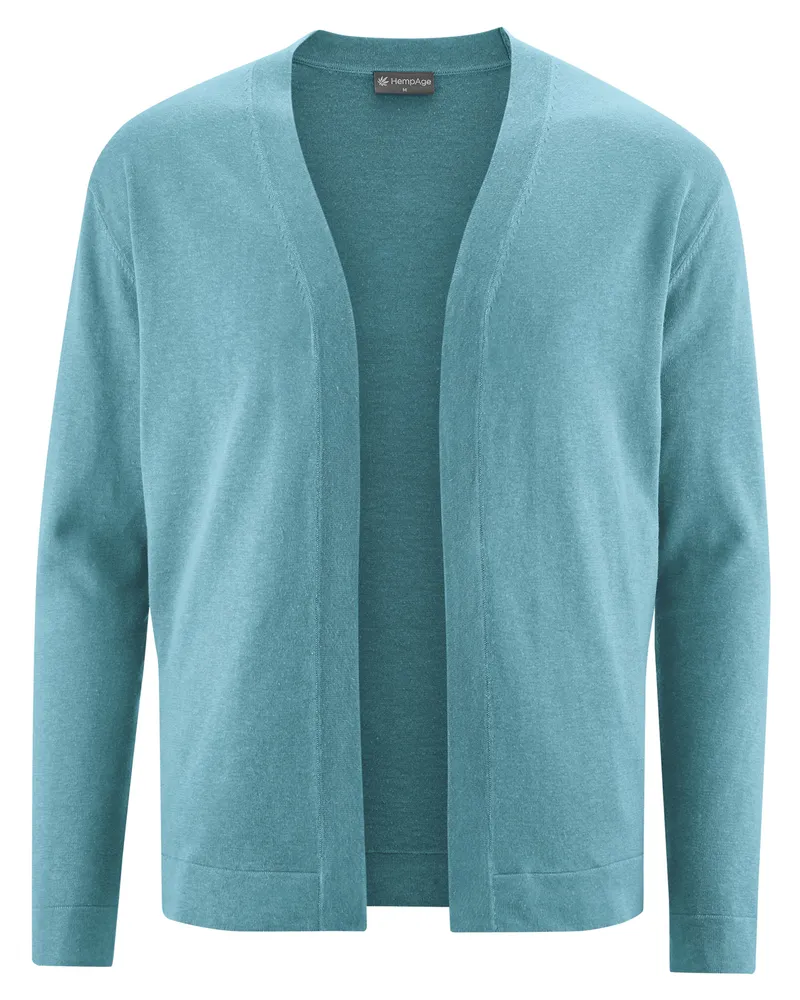HempAge Hempage Herren vegan Jacke Timeless Wave In Blau, Blau, – Produktbild 1 von 2
