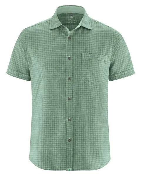 HempAge Hempage Herren Sommer Shirt Hanf Bio Baumwolle, Menta, – Produktbild 1 von 3