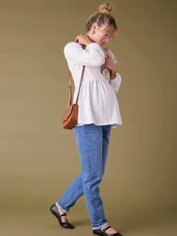 Envie De Fraise Besticktes Blusenshirt für Schwangerschaft und Stillzeit ENVIE DE FRAISE – Produktbild 1 von 1