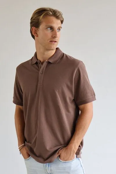 Kultgut Kultgut Bioafair Piqué Shirt- Kurzarm / ProEarth, Braun (mocca), – Produktbild 1 von 3