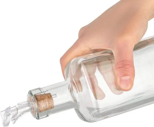 Kork-Deko Kork-Deko 10er-Pack Kunststoff-Ausgießer mit Kork-Stopfen | breit | geeignet für Öl, Essig, Spirituosen oder Liköre – Produktbild 4 von 4