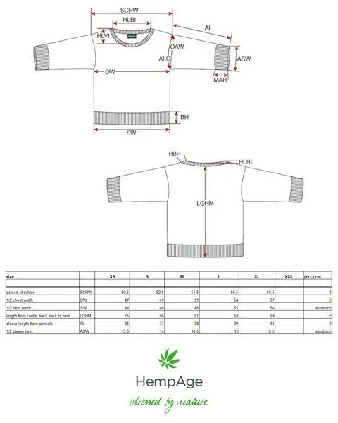 HempAge HempAge Leichter Pullover Hanf/Biobaumwolle, Topaz (blau), – Produktbild 3 von 4