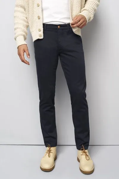 M 5 BY MEYER M 5 BY MEYER Sportliche Chino im Jersey Look, Blau (navy), – Produktbild 6 von 8