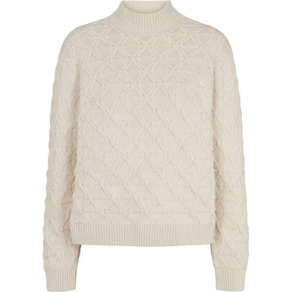 Basic Apparel Basic Apparel Strickpullover - Pullover Mira - aus Bio Baumwolle, Natur (birch), – Produktbild 2 von 4