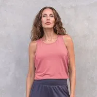 Jaya Jaya MADITA - Damen - luftiges Top mit offenem Rücken aus Tencel-Baumwoll-Mix, Decorose/rosa, – Produktbild 1 von 1