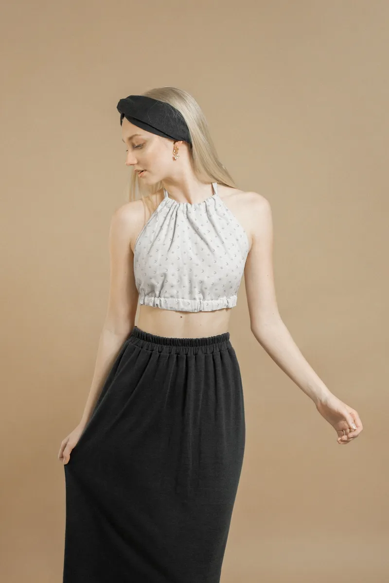 TAWAST TAWAST Damen vegan Top Moonlit Night, Hellgrau, – Produktbild 2 von 2