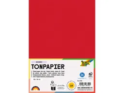 folia folia Tonpapier, 130 g/m², 50 x 70 cm, 10 Bogen, hochrot – Produktbild 1 von 1
