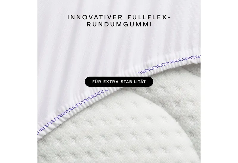 Schlafgut Schlafgut Spannbettlaken CASUAL Bettlaken 100% gekämmte Bio-Baumwolle, 150 g/m², Spannbetttuch, Jersey, Gummizug: rundum, (1 Stück), Bettlaken bis 25 cm Höhe, langlebig, weich, Antipilling-Ausrüstung, Grün, – Produktbild 4 von 5